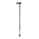 Lightweight Adjustable Folding Cane with T Handle, Black Floral - Discount Homecare & Mobility Products