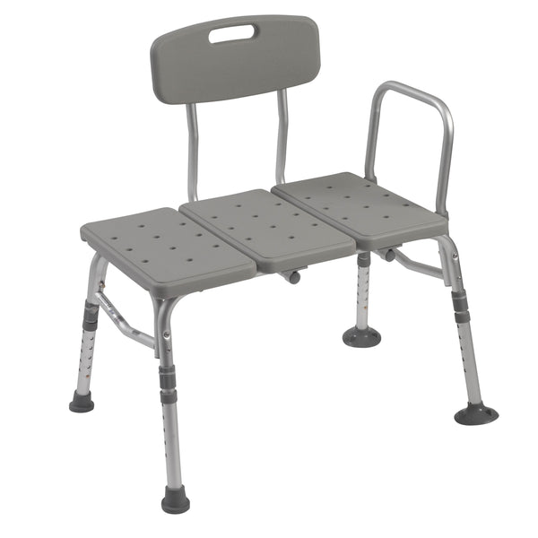 Plastic Tub Transfer Bench with Adjustable Backrest - Discount Homecare & Mobility Products