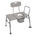 Combination Plastic Transfer Bench with Commode Opening - Discount Homecare & Mobility Products