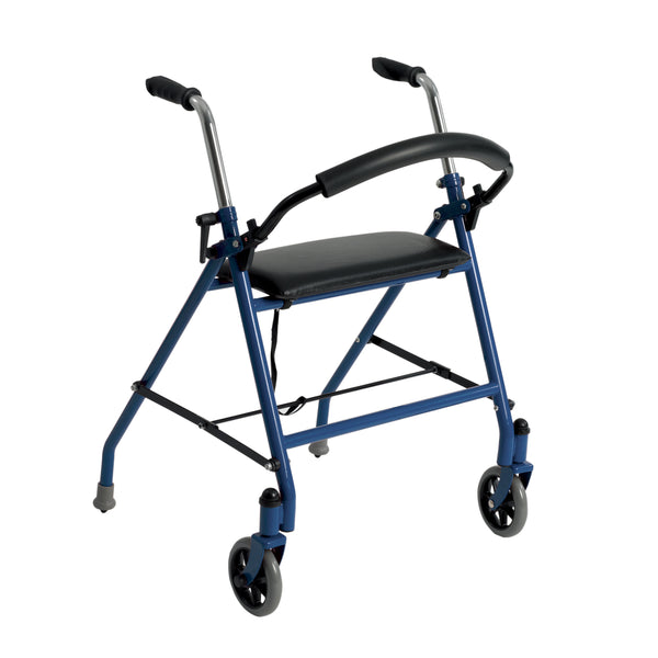 Two Wheeled Walker with Seat, Blue - Discount Homecare & Mobility Products
