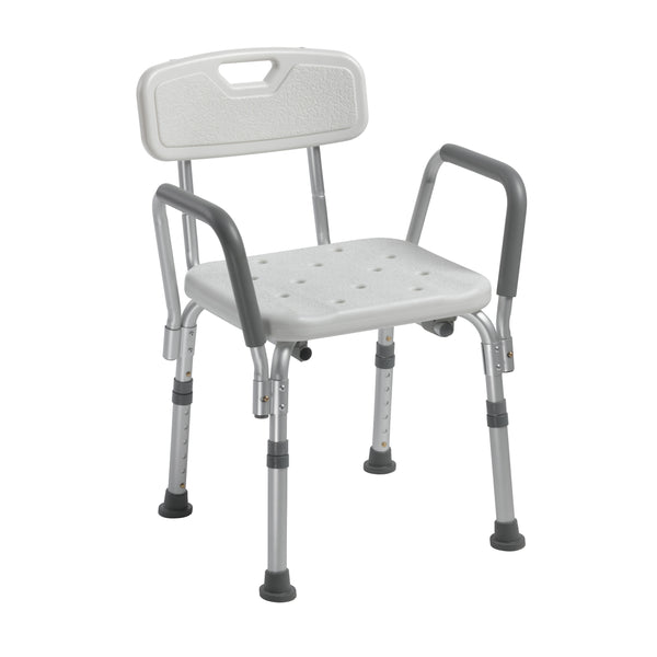 Knock Down Bath Bench with Back and Padded Arms - Discount Homecare & Mobility Products