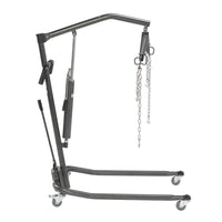 Hydraulic Patient Lift with Six Point Cradle, 3" Casters, Silver Vein - Discount Homecare & Mobility Products