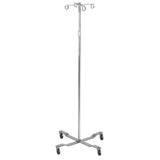 Economy Removable Top I. V. Pole, 2 Hook Top, Chrome - Discount Homecare & Mobility Products