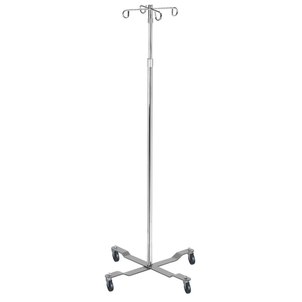 Economy Removable Top I. V. Pole, 2 Hook Top, Chrome - Discount Homecare & Mobility Products