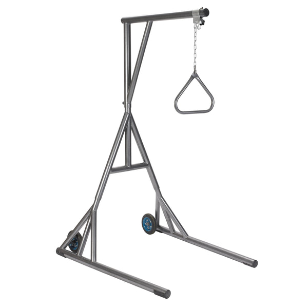 Heavy Duty Trapeze with Base and Wheels, Silver Vein - Discount Homecare & Mobility Products