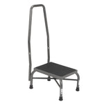 Heavy Duty Bariatric Footstool with Non Skid Rubber Platform and Handrail - Discount Homecare & Mobility Products