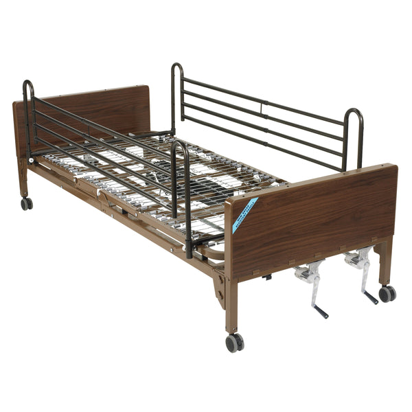 Multi Height Manual Hospital Bed with Full Rails - Discount Homecare & Mobility Products