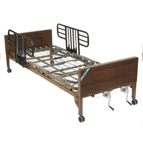 Multi Height Manual Hospital Bed with Half Rails - Discount Homecare & Mobility Products