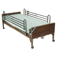 Semi Electric Hospital Bed with Full Rails and Innerspring Mattress - Discount Homecare & Mobility Products