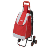 Deluxe Rolling Shopping Cart with Seat, Red - Discount Homecare & Mobility Products