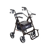 Duet Dual Function Transport Wheelchair Rollator Rolling Walker, Black - Discount Homecare & Mobility Products