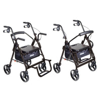 Duet Dual Function Transport Wheelchair Rollator Rolling Walker, Black - Discount Homecare & Mobility Products