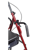 Duet Dual Function Transport Wheelchair Rollator Rolling Walker, Burgundy - Discount Homecare & Mobility Products