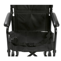 Lightweight Transport Wheelchair, 17" Seat, Black - Discount Homecare & Mobility Products