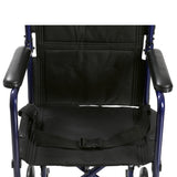 Lightweight Transport Wheelchair, 17" Seat, Blue - Discount Homecare & Mobility Products