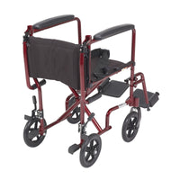 Lightweight Transport Wheelchair, 17" Seat, Red - Discount Homecare & Mobility Products