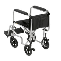 Lightweight Transport Wheelchair, 17" Seat, Silver - Discount Homecare & Mobility Products