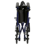 Lightweight Transport Wheelchair, 19" Seat, Blue - Discount Homecare & Mobility Products
