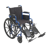 Blue Streak Wheelchair with Flip Back Desk Arms, Elevating Leg Rests, 16" Seat - Discount Homecare & Mobility Products