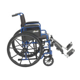 Blue Streak Wheelchair with Flip Back Desk Arms, Elevating Leg Rests, 16" Seat - Discount Homecare & Mobility Products