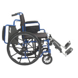 Blue Streak Wheelchair with Flip Back Desk Arms, Elevating Leg Rests, 18" Seat - Discount Homecare & Mobility Products