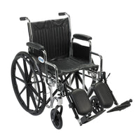 Chrome Sport Wheelchair, Detachable Desk Arms, Elevating Leg Rests, 18" Seat - Discount Homecare & Mobility Products