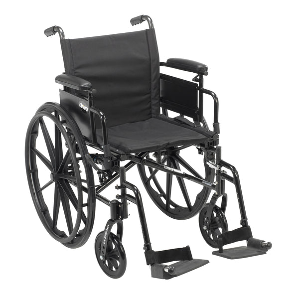 Cruiser X4 Lightweight Dual Axle Wheelchair with Adjustable Detachable Arms, Desk Arms, Swing Away Footrests, 16" Seat - Discount Homecare & Mobility Products