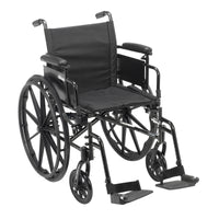 Cruiser X4 Lightweight Dual Axle Wheelchair with Adjustable Detachable Arms, Desk Arms, Swing Away Footrests, 20" Seat - Discount Homecare & Mobility Products
