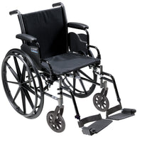 Cruiser III Light Weight Wheelchair with Flip Back Removable Arms, Desk Arms, Swing away Footrests, 16" Seat - Discount Homecare & Mobility Products