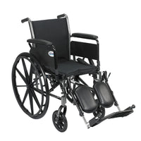 Cruiser III Light Weight Wheelchair with Flip Back Removable Arms, Full Arms, Elevating Leg Rests, 16" Seat - Discount Homecare & Mobility Products