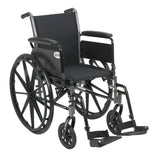 Cruiser III Light Weight Wheelchair with Flip Back Removable Arms, Full Arms, Swing away Footrests, 20" Seat - Discount Homecare & Mobility Products
