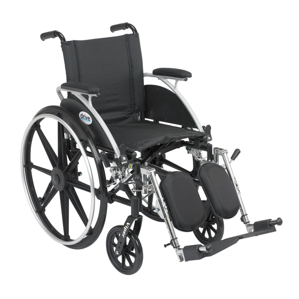 Viper Wheelchair with Flip Back Removable Arms, Desk Arms, Elevating Leg Rests, 12" Seat - Discount Homecare & Mobility Products