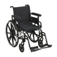 Viper Plus GT Wheelchair with Flip Back Removable Adjustable Full Arms, Swing away Footrests, 18" Seat - Discount Homecare & Mobility Products