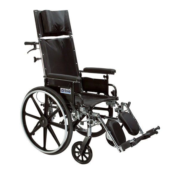 Viper Plus GT Full Reclining Wheelchair, Detachable Desk Arms, 20" Seat - Discount Homecare & Mobility Products