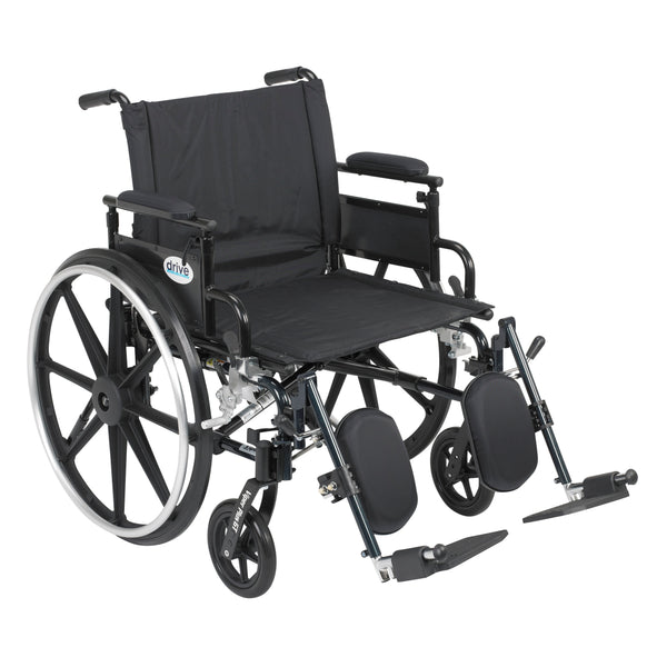 Viper Plus GT Wheelchair with Flip Back Removable Adjustable Desk Arms, Elevating Leg Rests, 22" Seat - Discount Homecare & Mobility Products