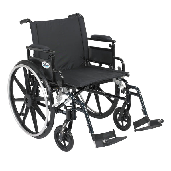 Viper Plus GT Wheelchair with Flip Back Removable Adjustable Desk Arms, Swing away Footrests, 22" Seat - Discount Homecare & Mobility Products