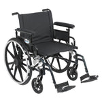 Viper Plus GT Wheelchair with Flip Back Removable Adjustable Full Arms, Swing away Footrests, 22" Seat - Discount Homecare & Mobility Products