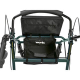 Rollator Rolling Walker with 6" Wheels, Fold Up Removable Back Support and Padded Seat, Green - Discount Homecare & Mobility Products