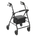 Rollator Rolling Walker with 6" Wheels, Black - Discount Homecare & Mobility Products