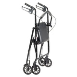Rollator Rolling Walker with 6" Wheels, Black - Discount Homecare & Mobility Products