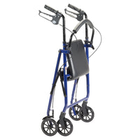 Rollator Rolling Walker with 6" Wheels, Blue - Discount Homecare & Mobility Products