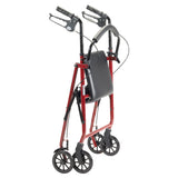 Rollator Rolling Walker with 6" Wheels, Red - Discount Homecare & Mobility Products