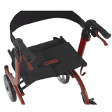 Nitro Euro Style Rollator Rolling Walker, Red - Discount Homecare & Mobility Products