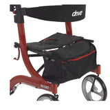 Nitro Euro Style Rollator Rolling Walker, Red - Discount Homecare & Mobility Products