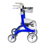Nitro DLX Euro Style Rollator Rolling Walker, Sleek Blue - Discount Homecare & Mobility Products
