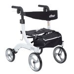 Nitro Euro Style Rollator Rolling Walker, Hemi Height, White - Discount Homecare & Mobility Products