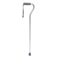 Foam Grip Offset Handle Walking Cane, Silver - Discount Homecare & Mobility Products