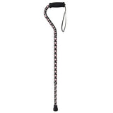 Foam Grip Offset Handle Walking Cane, Pink Floral - Discount Homecare & Mobility Products