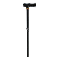 Lightweight Adjustable Folding Cane with T Handle, Black - Discount Homecare & Mobility Products