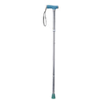 Folding Cane with Glow Gel Grip Handle, Light Blue - Discount Homecare & Mobility Products